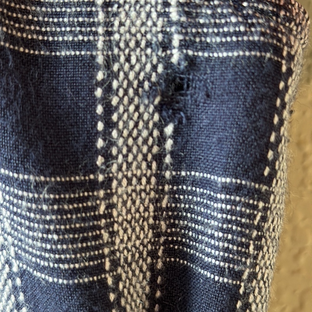 Vintage Bryn Connelly Navy Blue and White Plaid Jumper Dress Size Small Petite - Picture 8 of 13